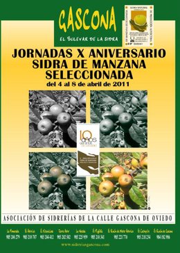 Cartel de las jornadas de Sidra de Manzana Seleccionada.