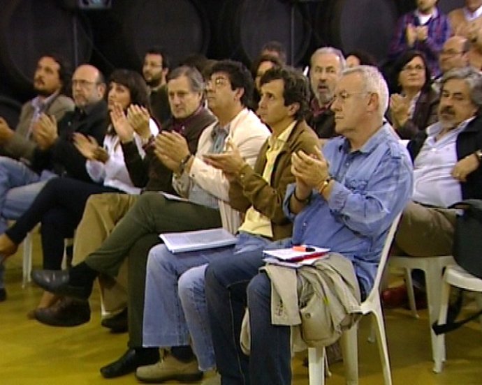 El coordinador general IU, Cayo Lara, en un acto en Sanlúcar de Barrameda (Cádiz