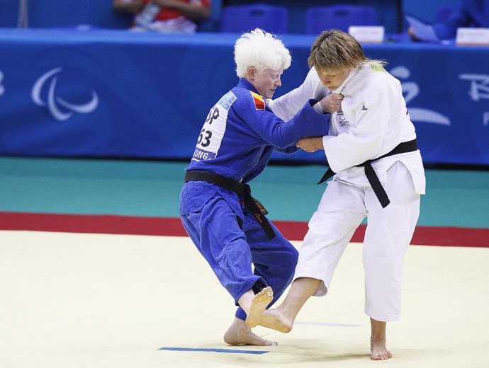 Paralmpiada de Pekn 2008 Marta Arce en combate de judo