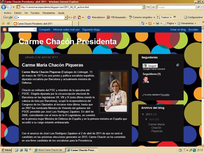 Blog de apoyo a Carme Chacón