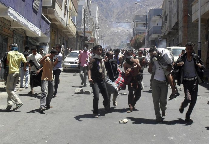 Manifestaciones en Taiz (Yemen)