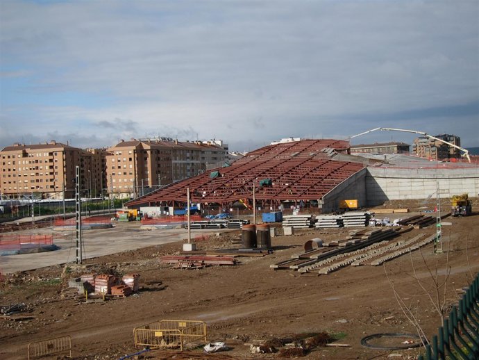 Vista del estado actual de las obras del soterramiento