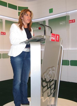 Susana Díaz, en rueda de prensa