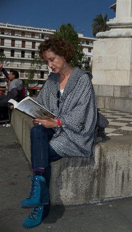La escritora Ana R. Cañil hoy en Sevilla
