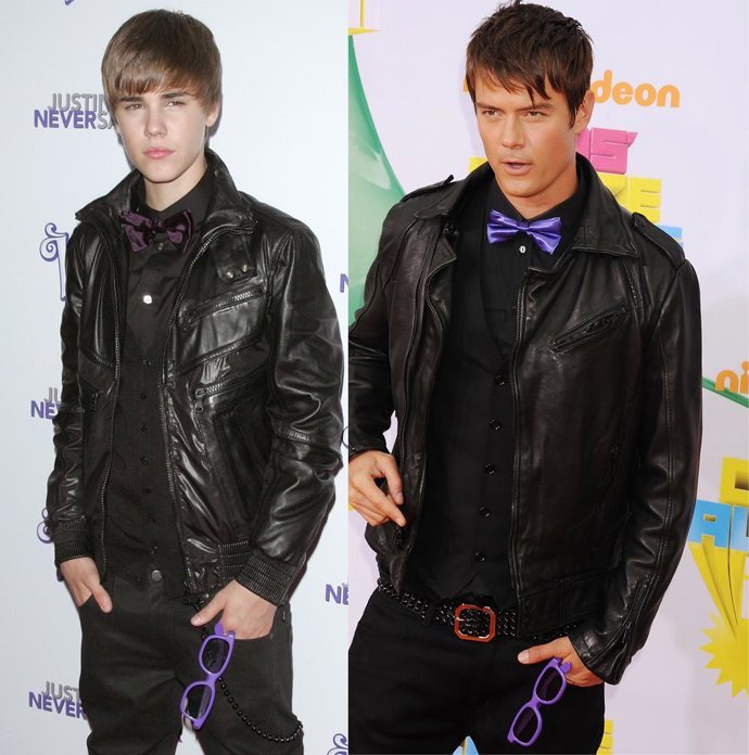 Montaje de Justin Bieber y Josh Duhamel 