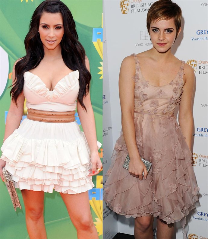 Montaje Emma Watson y Kim Kardashian