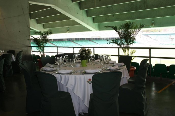 Imagen de la zona de celebraciones del Estadio del Real Betis Balompié