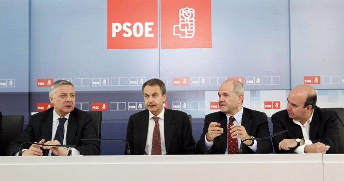 Zapatero, Blanco y Chaves, en Comite ejecutiva del PSOE en Ferraz