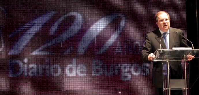Herrera durante el 120 aniversario del Diario de Burgos.