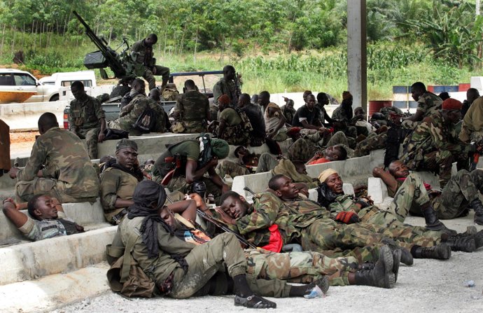 Milicianos leales a Gbagbo en Costa de Marfil