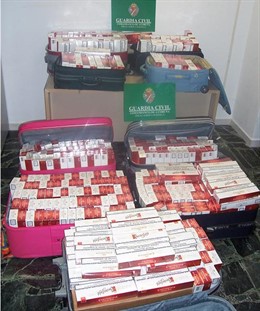 Tabaco incautado en el Aeropuerto de Santiago