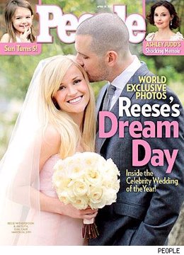 Reese Witherspoon en el día de su boda con Jim Toth