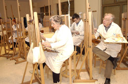 Imagen de un curso de dibujo en la red civivox de Pamplona.