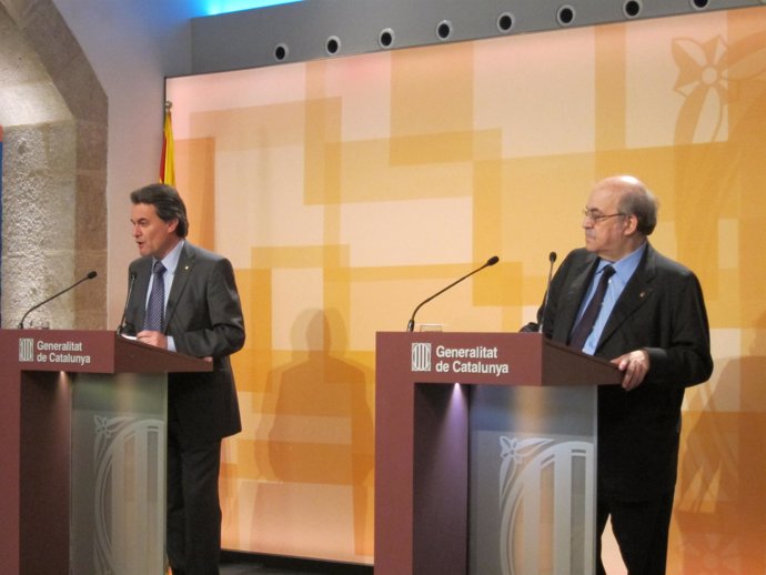 El presidente catalán Artur Mas y el conseller Andreu Mas-Colell