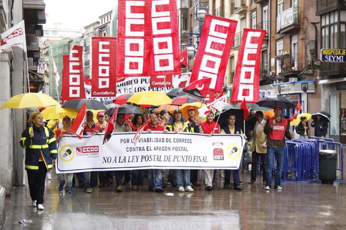 Huelga en Correos. 