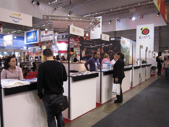 Expositores en una feria