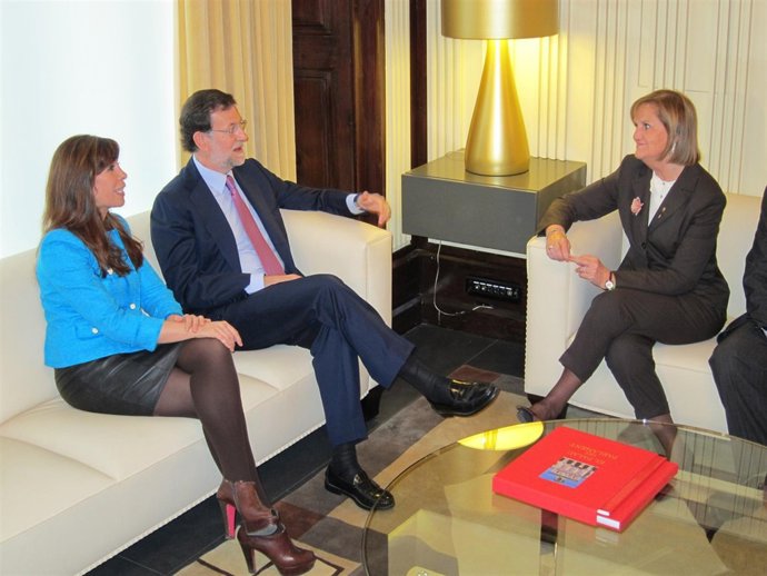 Rajoy, Camacho y De Gispert, en el Parlament