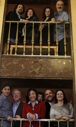 Protagonistas y director de 'Luisa Fernanda'