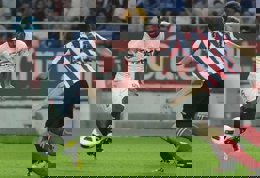 Romaric, en un partido con el Sevilla 