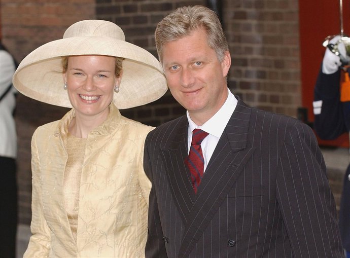 Príncipe Felipe y la Princesa Matilde de Bélgica en una boda