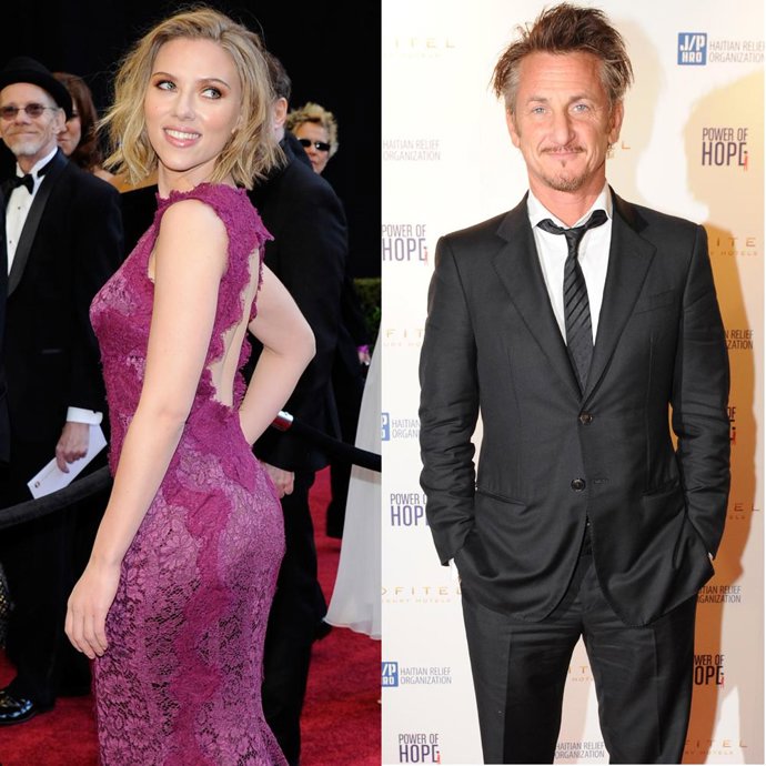 Montaje de Scarlett Johansson y Sean Penn