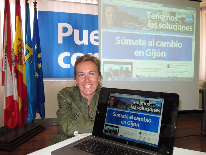 Pilar Fernández Pardo, candidata del PP a la Alcaldía de Gijón