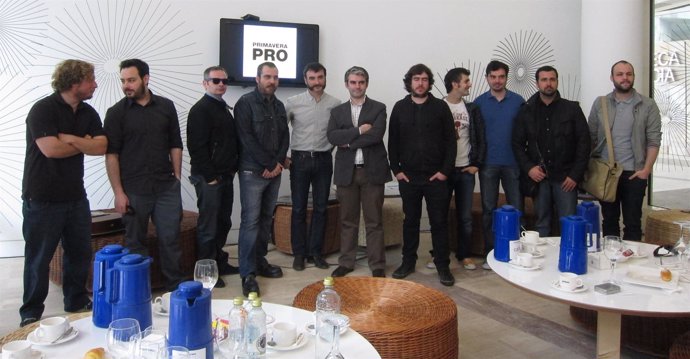 Los directores del Primavera Sound, Alberto Guijarro y el director del Agadic, J
