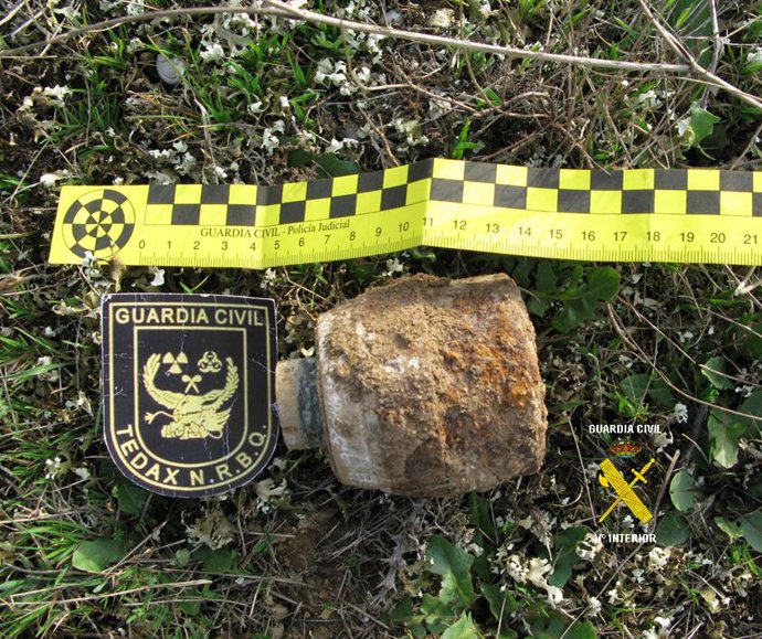 Proyectil artillero modelo Shrapnel