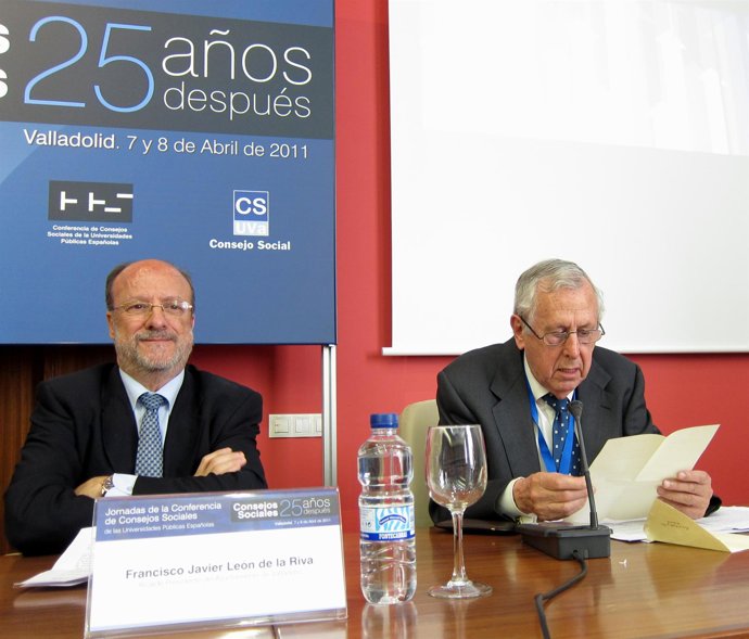 El presidente del Consejo Social de la UVA, Lucio Gabriel, en la inauguración de