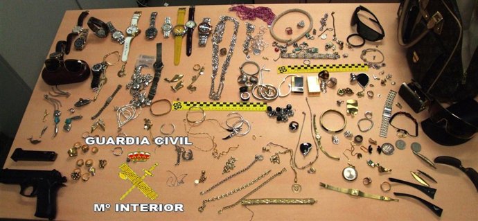 Joyas recuperadas del asalto en Vinaròs