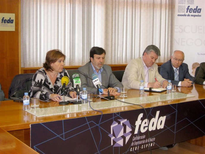 Fernández en la sede de FEDA