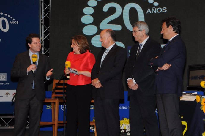 Los alcaldes de Toledo en el XX aniversario de la Cadena Ser