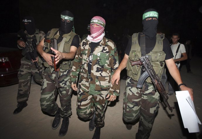 Milicianos de Hamás en Gaza
