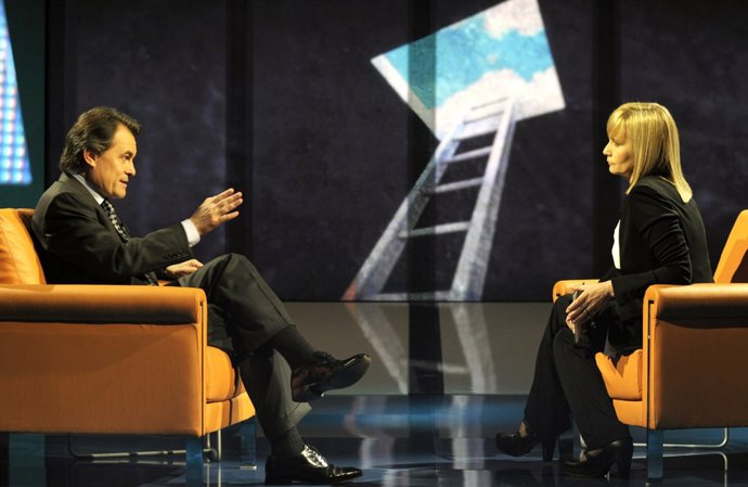 Artur Mas durante la entrevista