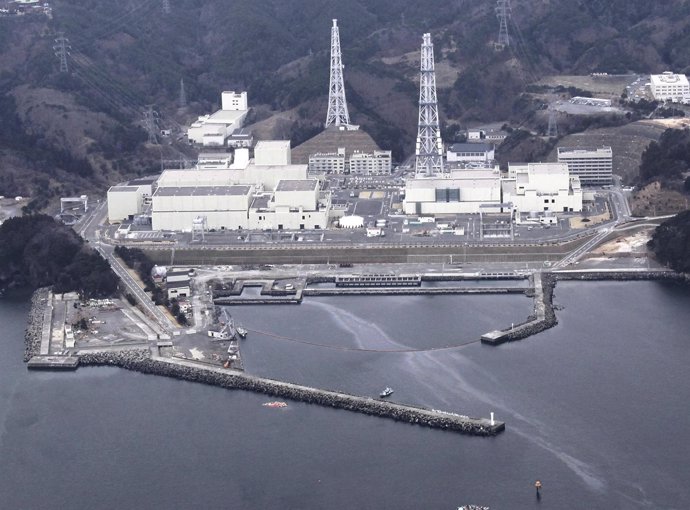 Vista áerea de la central nuclear de Onagawa