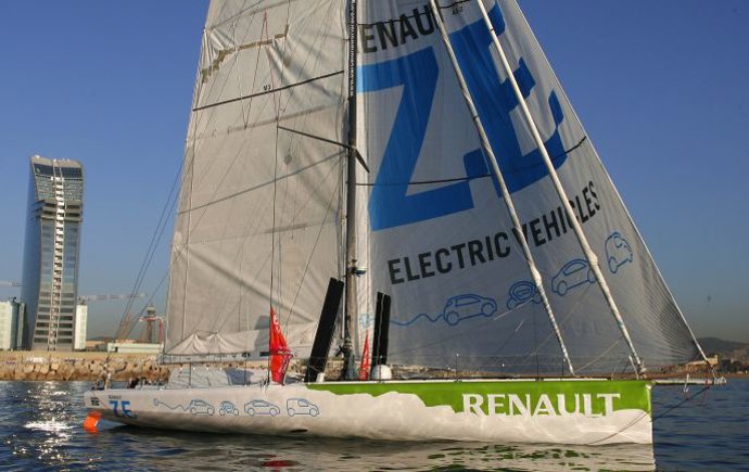 Renautl Z.E, a su llegada a la Barcelona World Race 
