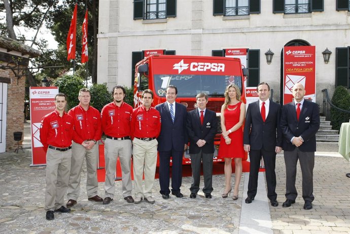 El equipo Cepsa del Europeo de Camiones