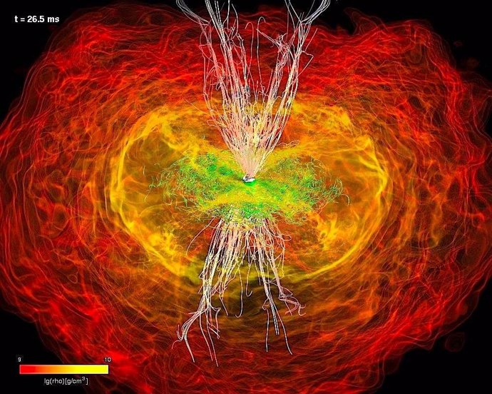 Dos estrellas de neutrones fusionan en milisegundos para formar un agujero negro