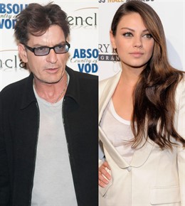 Montaje Mila Kunis y Charlie Sheen
