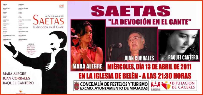 Cartel 'Saetas. La devoción en el cante'