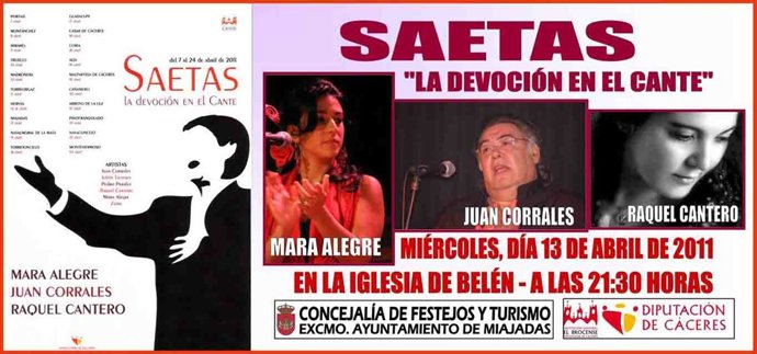 Cartel 'Saetas. La devoción en el cante'