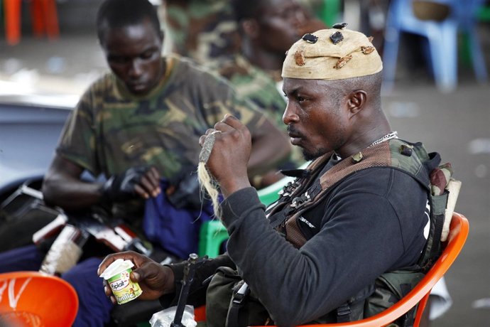 Soldados leales a Gbagbo, en Costa de Marfil
