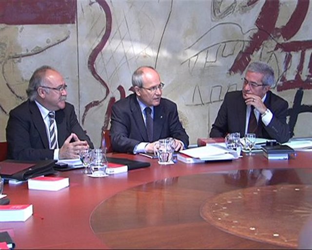 José Montilla, Josep Lluís Carod-Rovira y Joan Saura. Consell Executiu