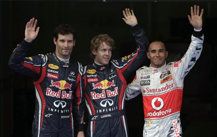 Webber, Vettel y Hamilton en la pole de Malasia