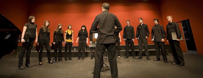 Coro Juvenil del Orfeón Pamplonés.