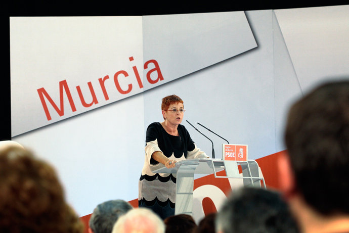 La candidata a la presidencia de la Comunidad, Begoña García Retegui