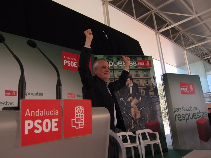 Griñán en el acto del PSOE-A en Pozoblanco