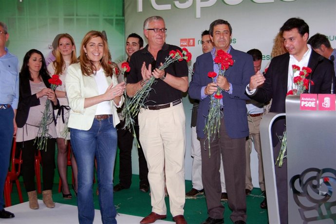 Susana durante el acto en el Viso del Alcor