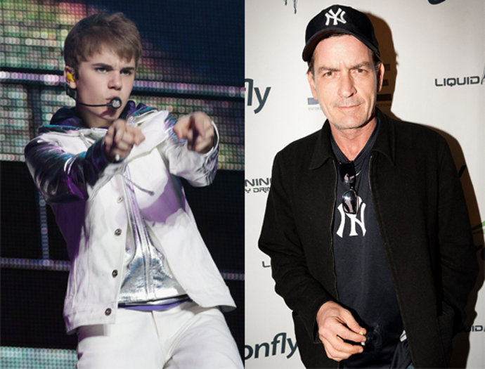Montaje Justin Bieber y Charlie Sheen