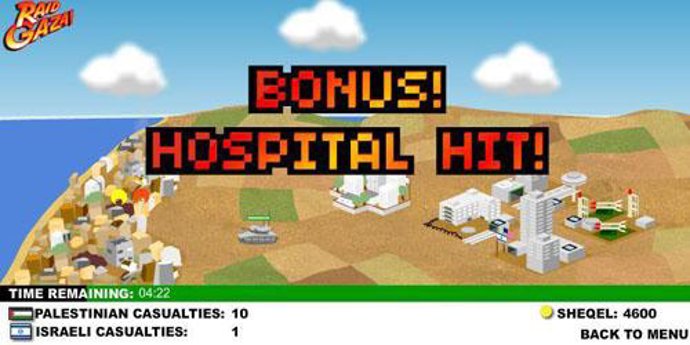 Crean un juego flash que critica el ataque israelí sobre Gaza